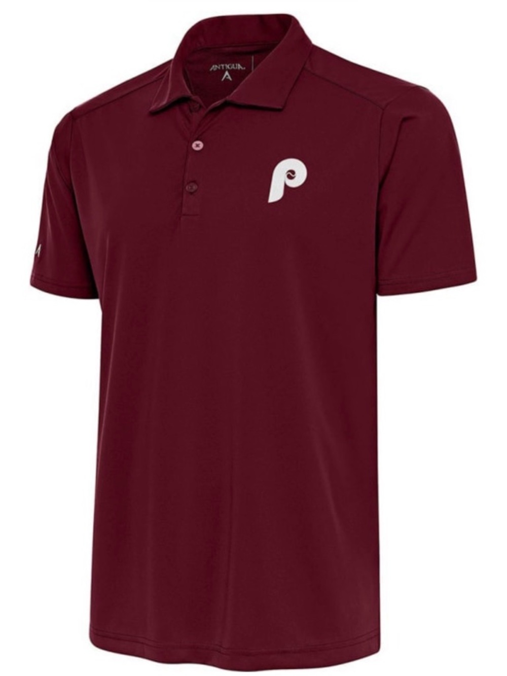 ANTIGUA PHILADELPHIA PHILLIES MAROON TRIBUTE SHORT SLEEVE POLO - MEN’S XXL - EUC
